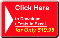 t Tests in Excel